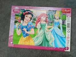 Puzzle dla dzieci 15 elementów Księżniczki Disney