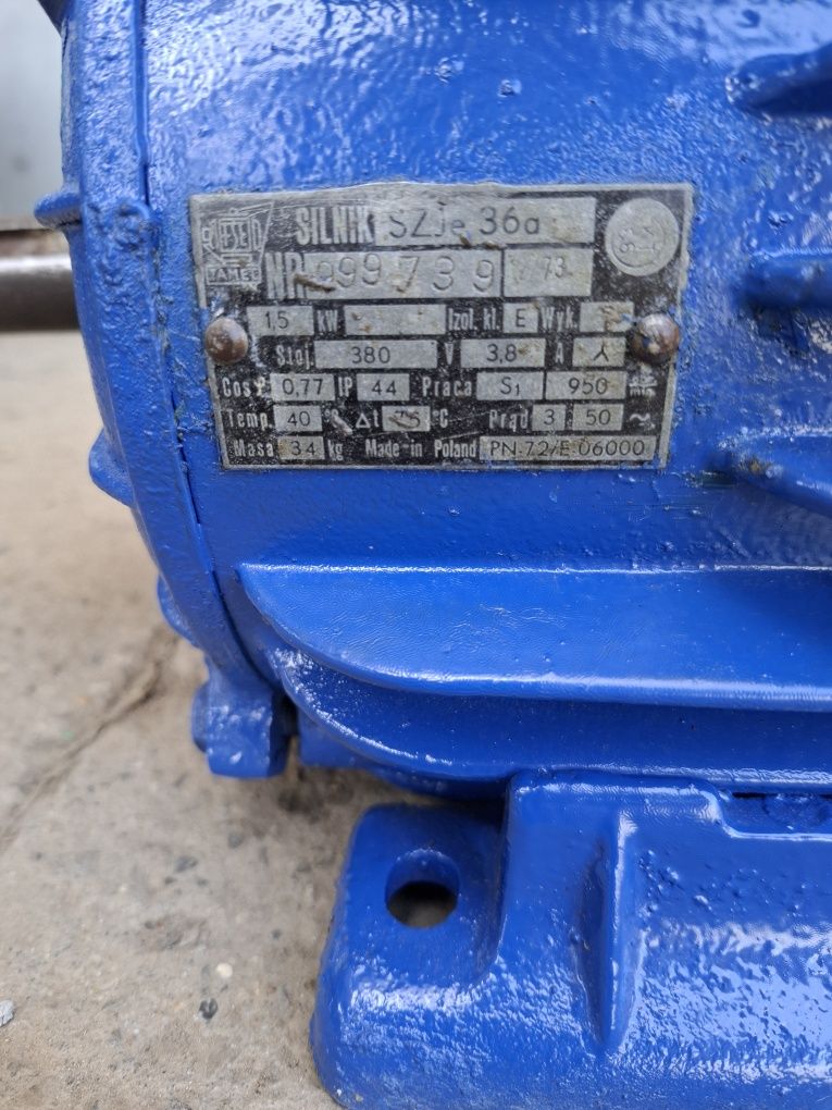 Silnik elektryczny 1.5 kw 950 obrotów polski wolnoobrotowy  Wysyłka