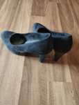 Buty Marco Tozzi czarne zamszowe z brokatem