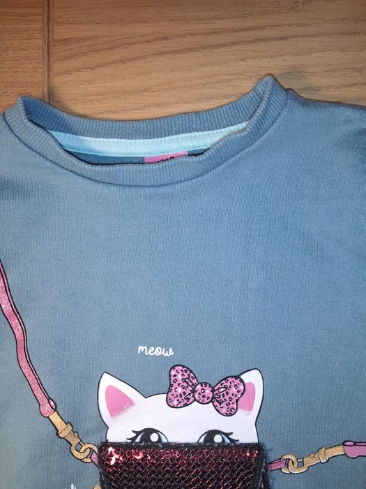 Bluza wkładana kot 92 cekiny torebka