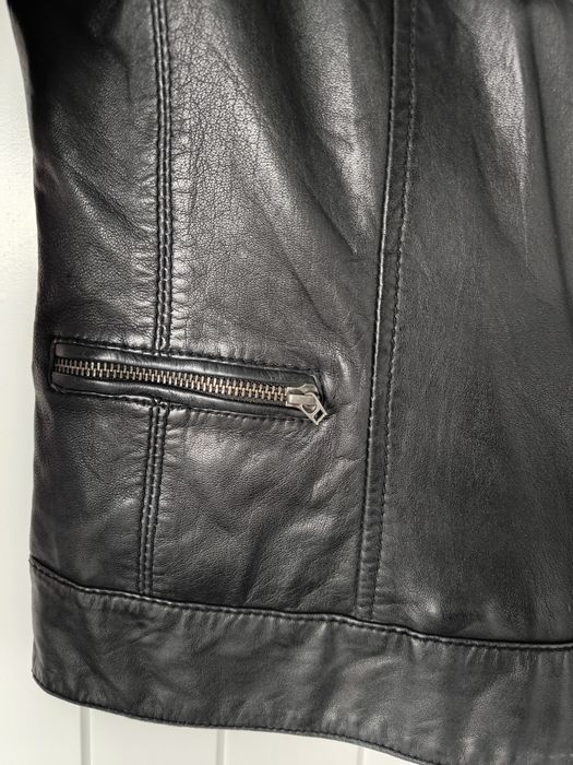 Kurtka skórzana Stradivarius M 38 ramoneska owcza skóra