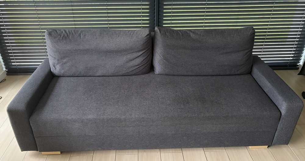 Sofa 3-osobowa, rozkładana z funkcją spania  IKEA GRALVIKEN antracyt