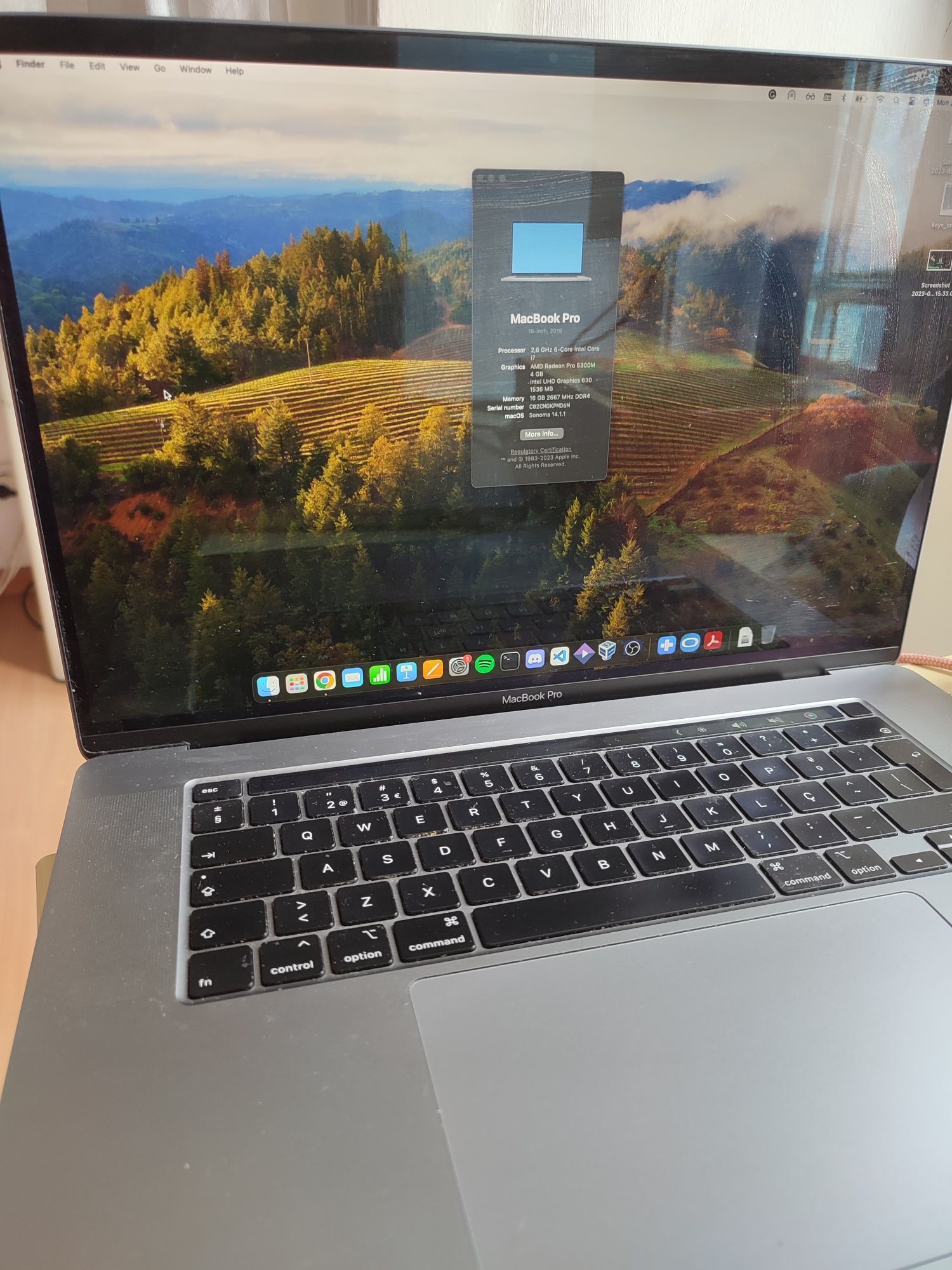 MacBook Pro Retina 16-inch (2019) - Core i7 - 16GB SSD 512