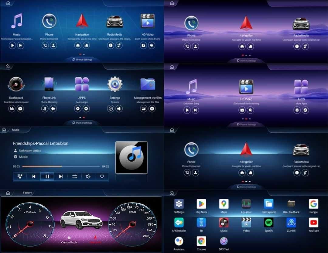 CarPlay Radio Android WiFi 4G GPS MP3 MP4 USB Mercedes CLA GLA NTG4.5