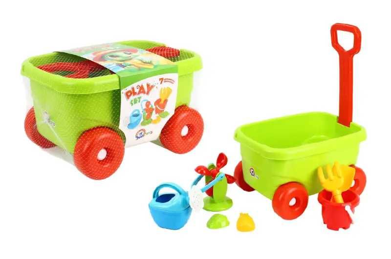Візок каталка з ручкою з набором для гри з піском та водою ТехноК 1409