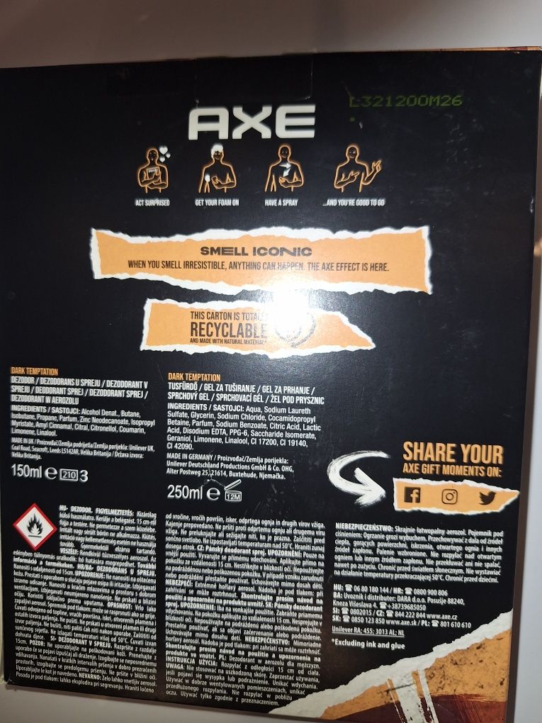 AXE Dark zestaw prezentowy bodywash bodyspray