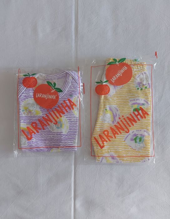Lote 2 artigos bebé | 1-3m | Laranjinha | NOVOS