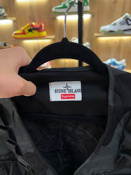 Жилетка Supreme x Stone Island Camo Cargo Vest Black