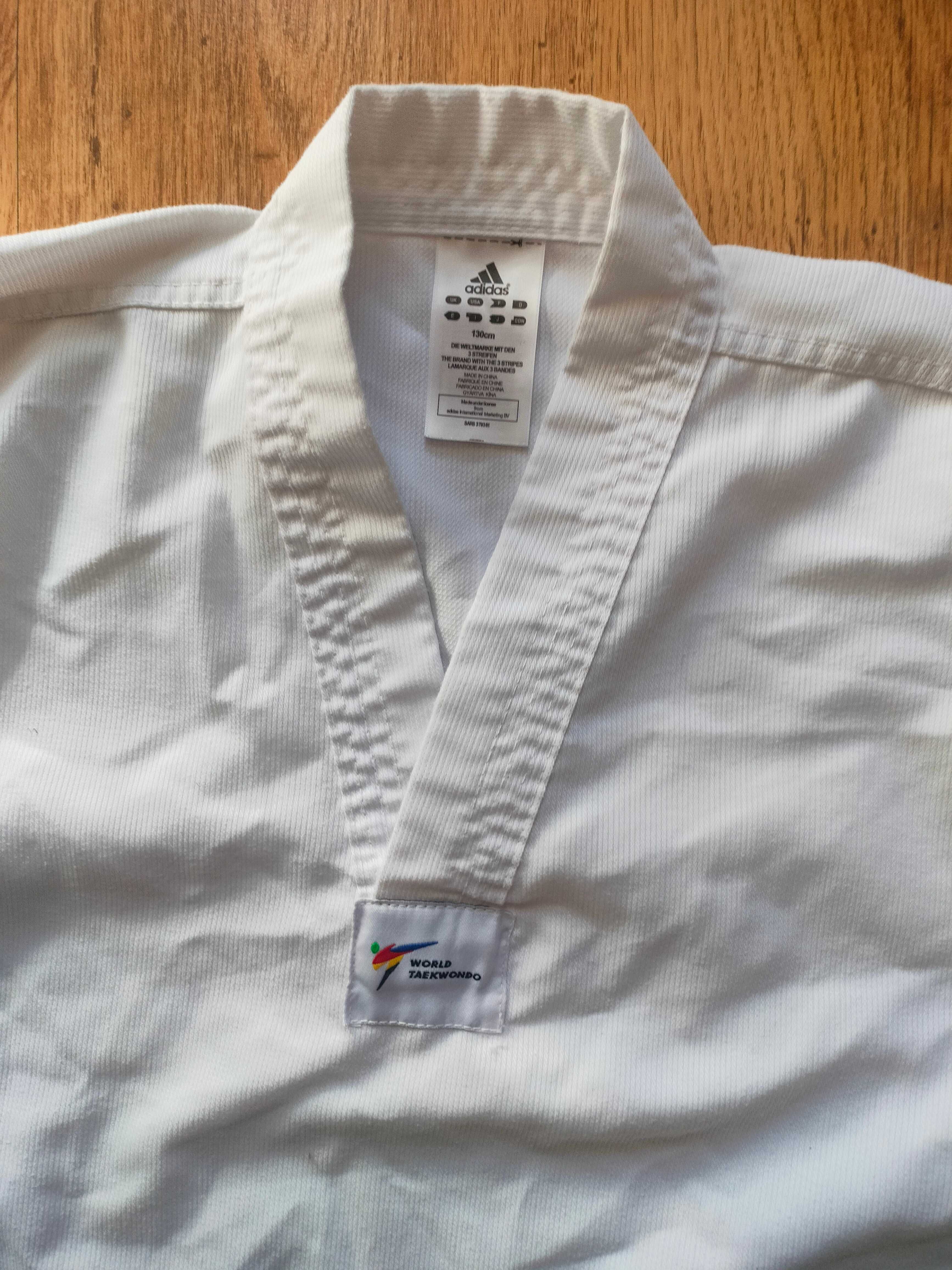Dobok na taekwondo Adidas góra 130 cm