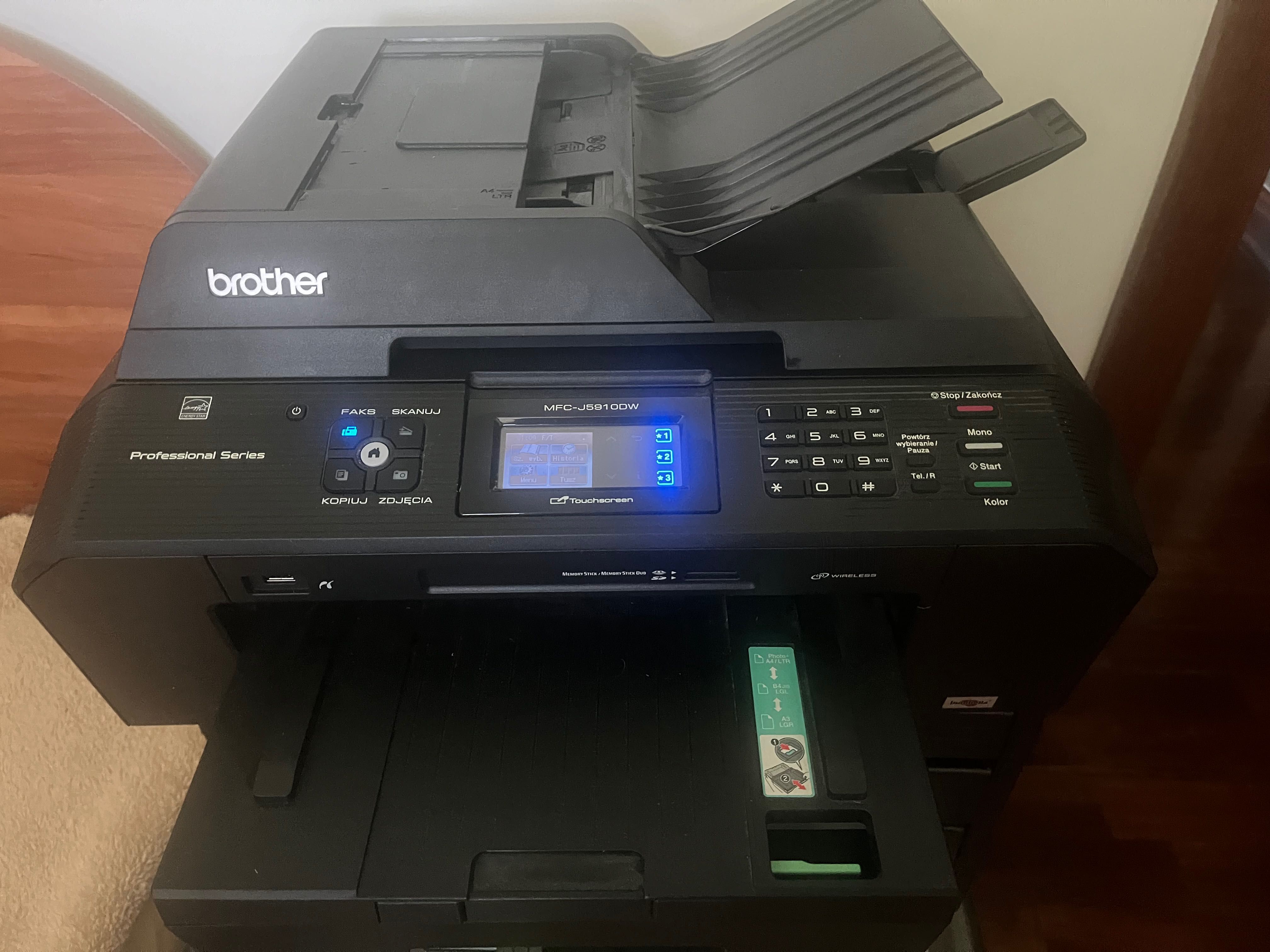urządz. wielofun. Brother MFC-J5910DW + podstawka i pojemnik na papier