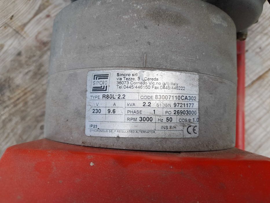 Agregat Generator prądotwórczy 2.2kw Silnik Briggs Stratton o mocy 5KM