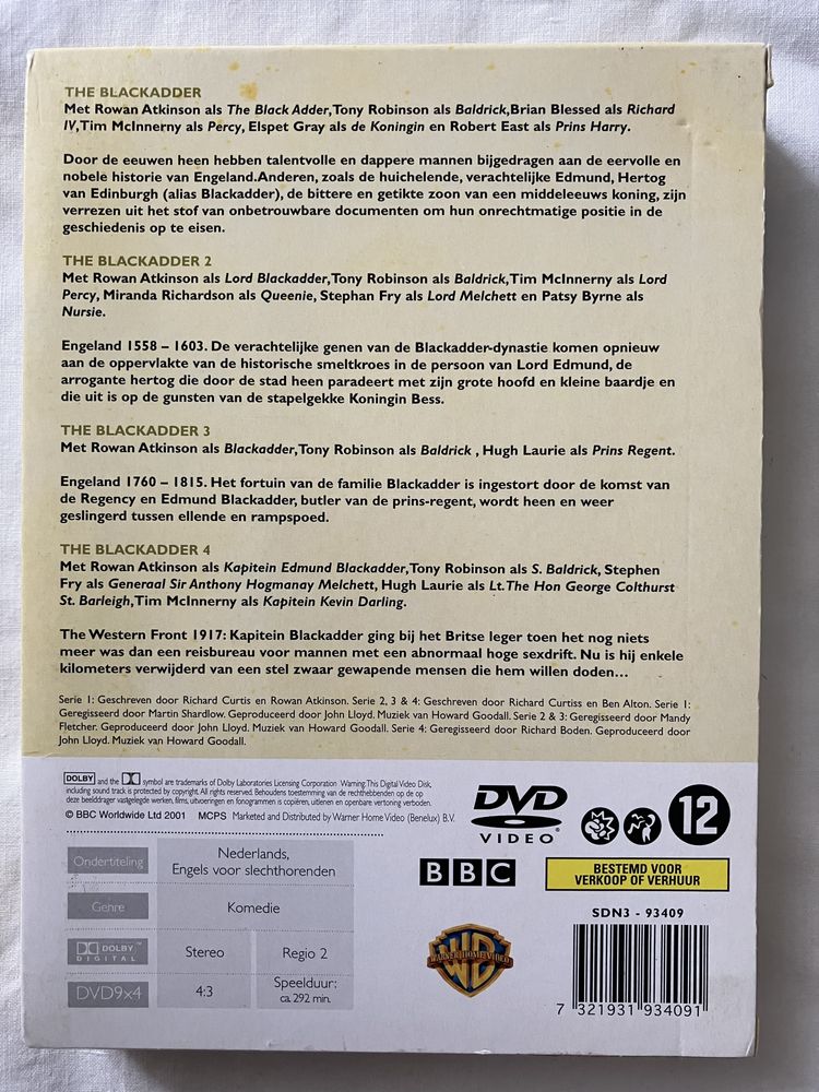The Complete Black Adder BBC DVDs