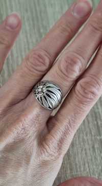 Warmet Stary srebrny pierścionek kopułka srebro trzninka