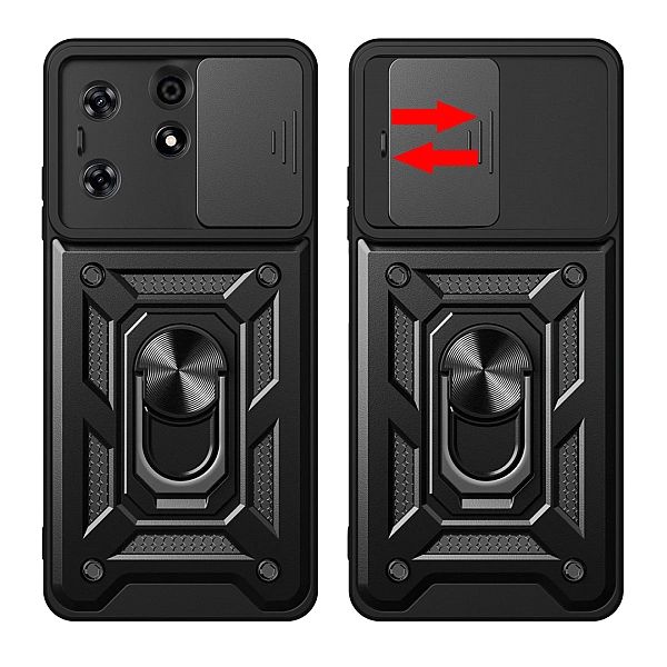 Etui Pancerne Hybrid Armor Camshield do Tecno Spark 10 z osłoną na apa