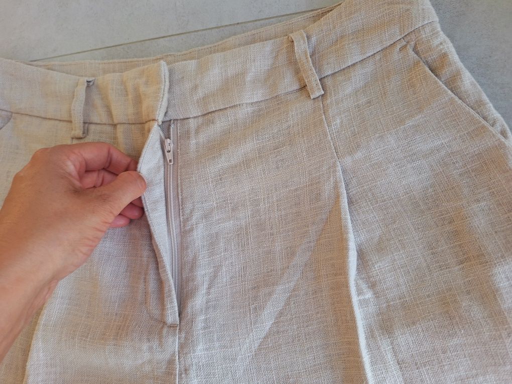 Spodenki eleganckie lniane Bik Bok by Lovisa Barkman len linen boho
