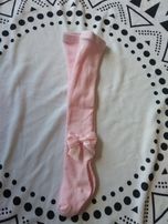 Nowe rajstopy różowe z kokardami 12-24 m, 80-86 Soft Touch