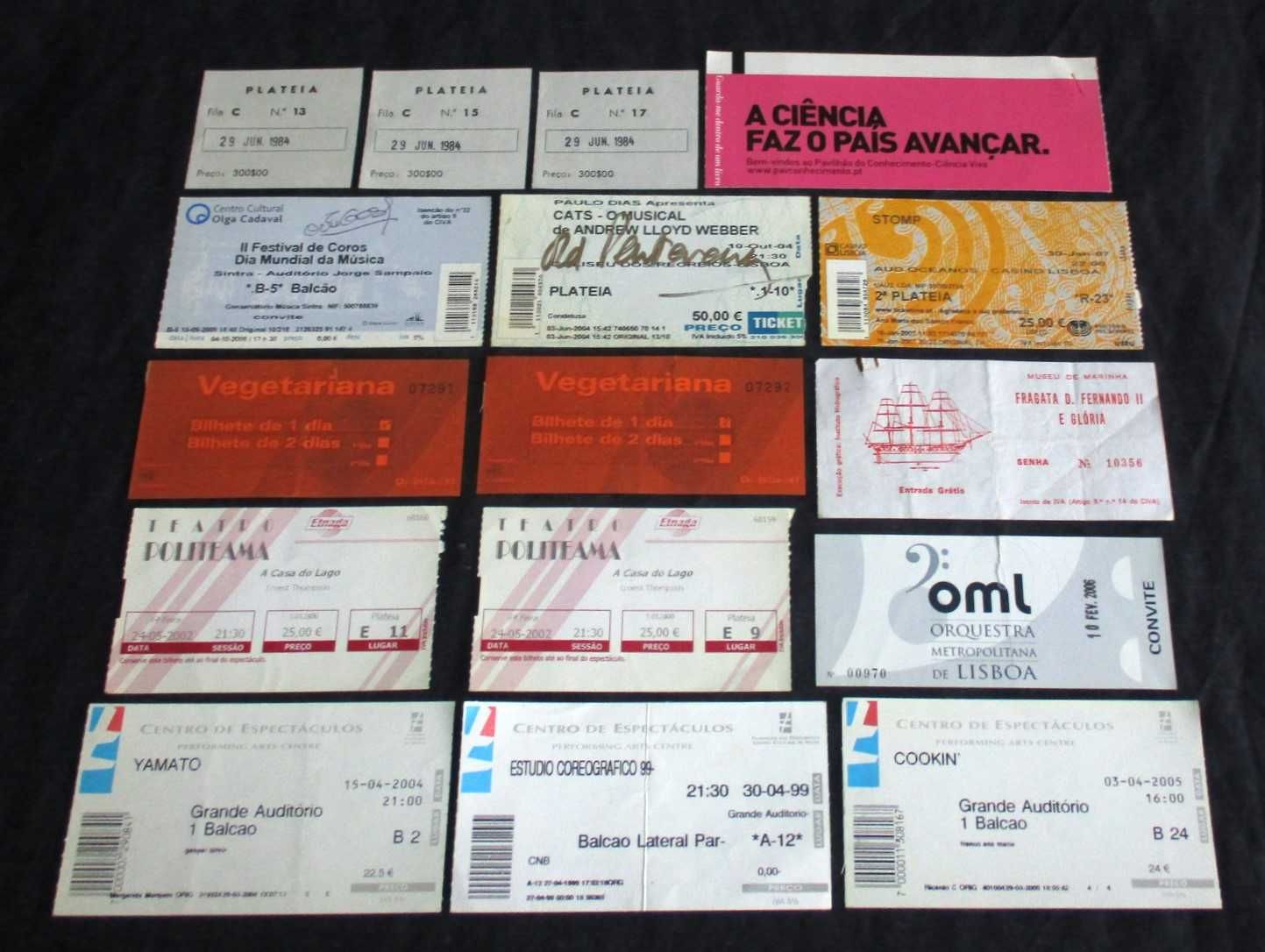 Entradas Bilhetes Antigos