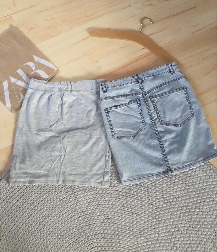 Zestaw spódniczki przed kolano jeansowa pull&bear S/M