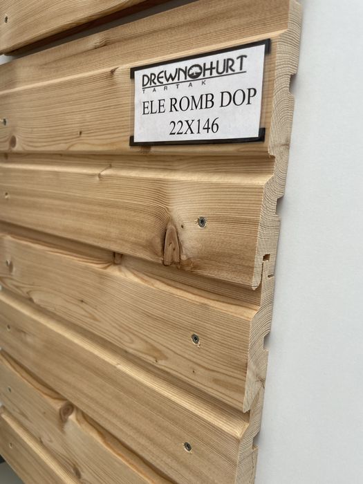 Deska elewacyjna Modrzew Syberyjski 22x146 Podwójne rombo dł. 4m