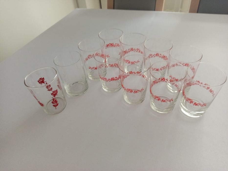 Zestaw szklanek PRL