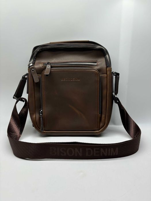 Torba męska listonoszka z prawdziwej skóry BISON DENIM