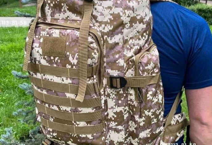 Військовий / военный рюкзак для риболовлі, охоти на 80 літрів