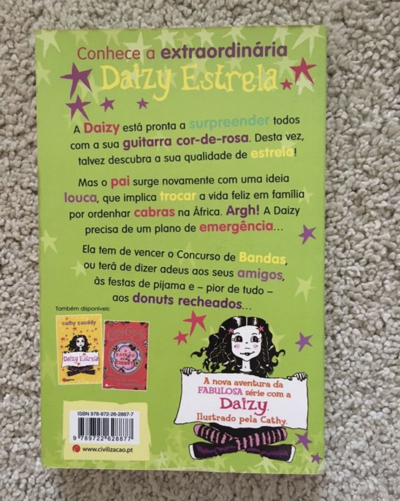 livro “Daizy Estrela e a guitarra cor de rosa” de Cathy Cassidy