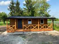 Mobilny domek drewniany, holenderski, całoroczny 8x3,2m ocieplony