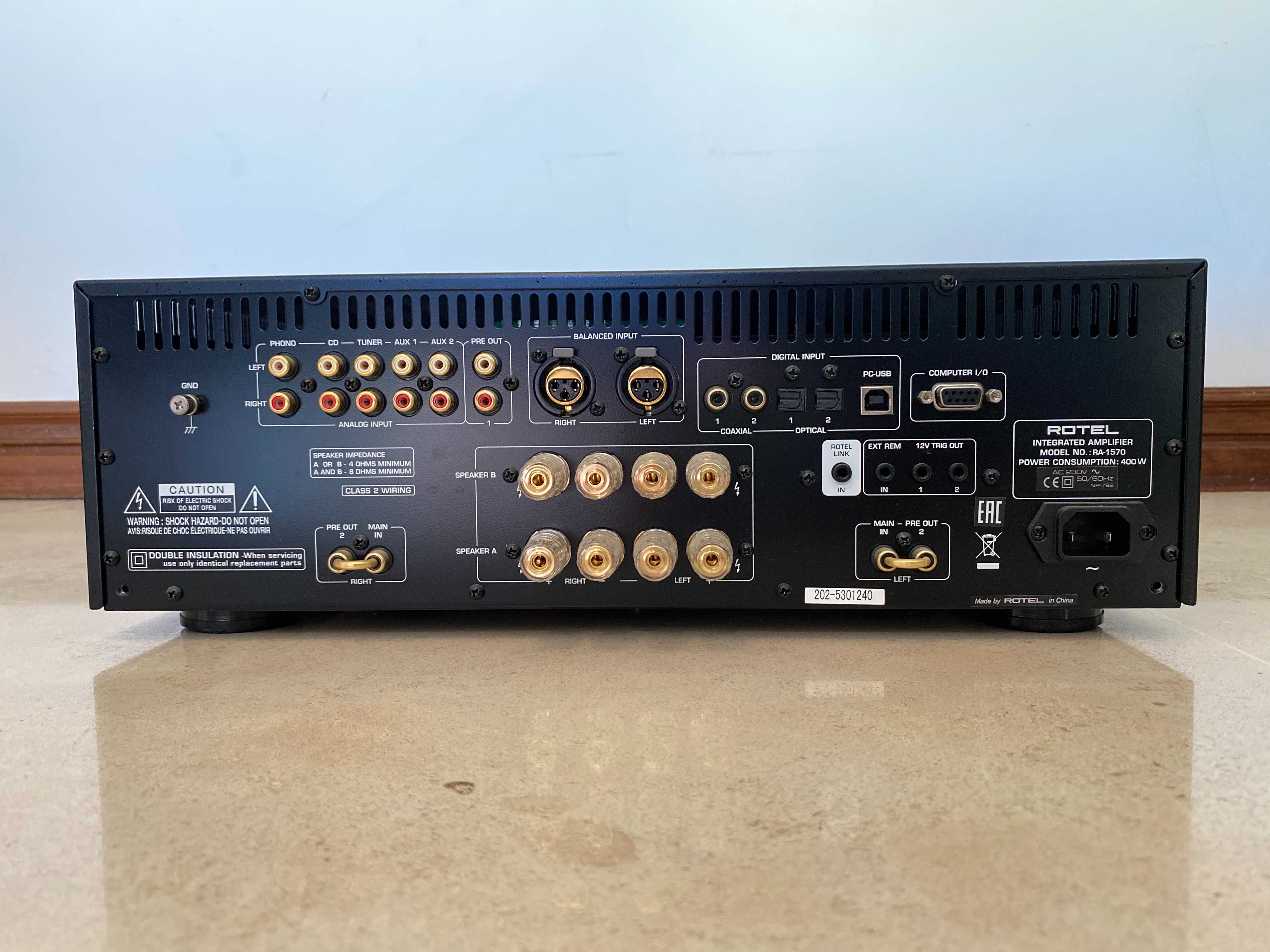 Colunas + Amplificador: KEF + ROTEL : Sistema 2.1