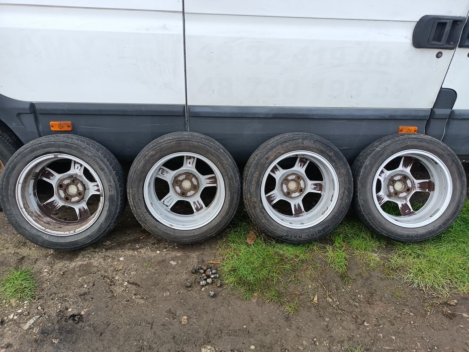 Felgi z oponami 195/60R16 Ford Focus Fiesta + nakrętki 4x108