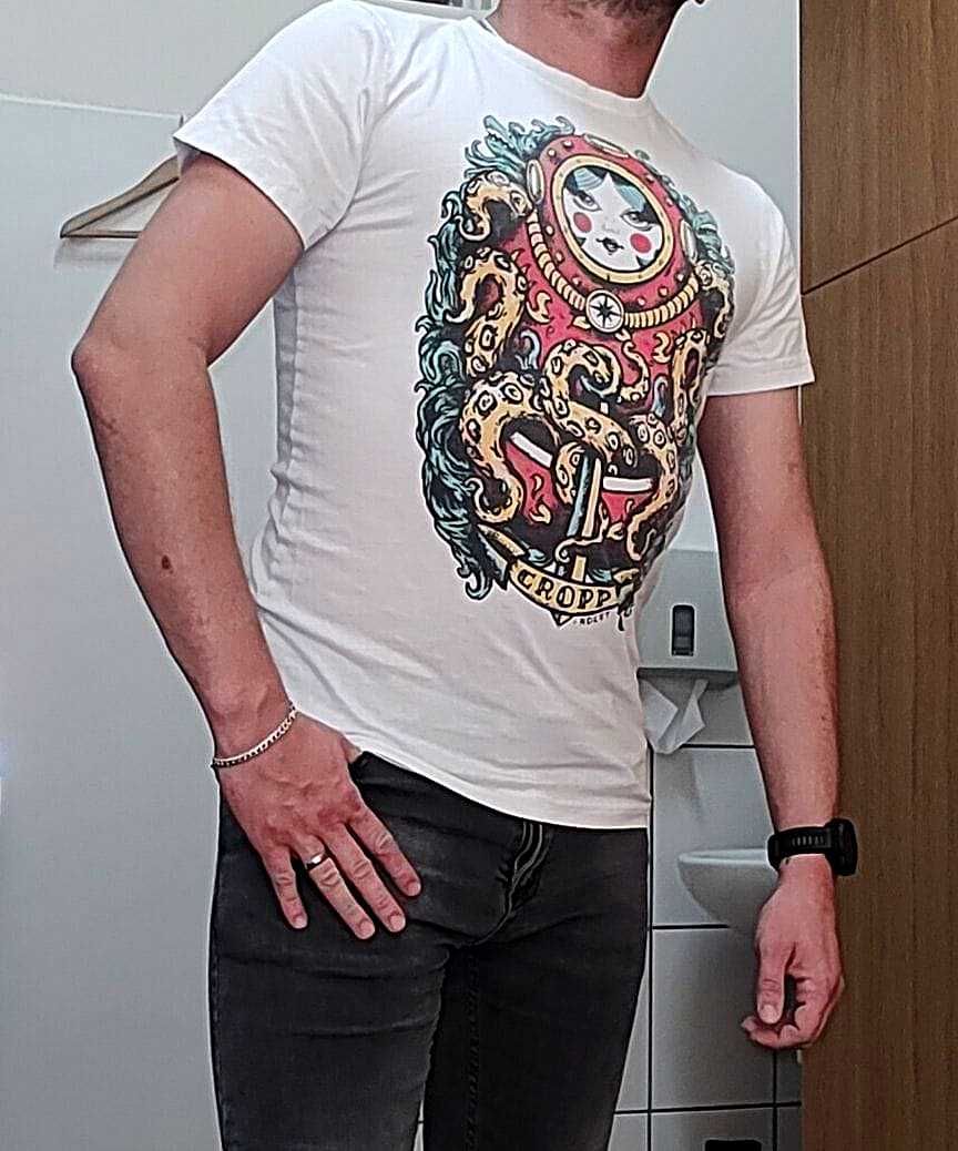 Koszulka męska t-shirt Cropp biały rozm. M