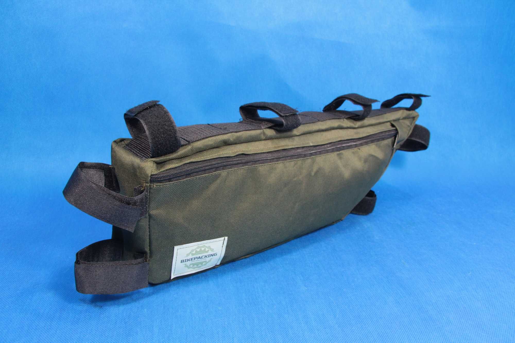 Bikepacking torba pod gorna rure "Leniwiec" pod długośc ramy.