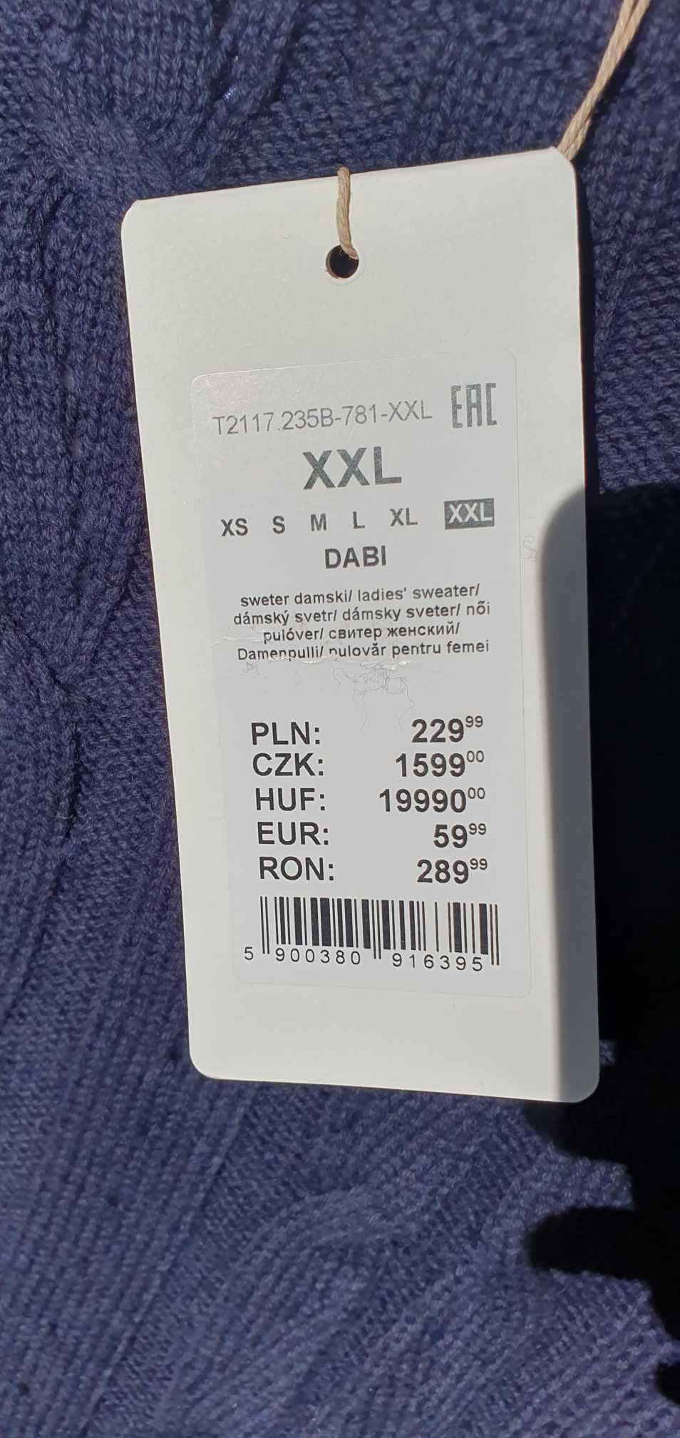 Tatuum Lekko Ażurowy Sweter, rozmiar XXL, Nowy z Metką