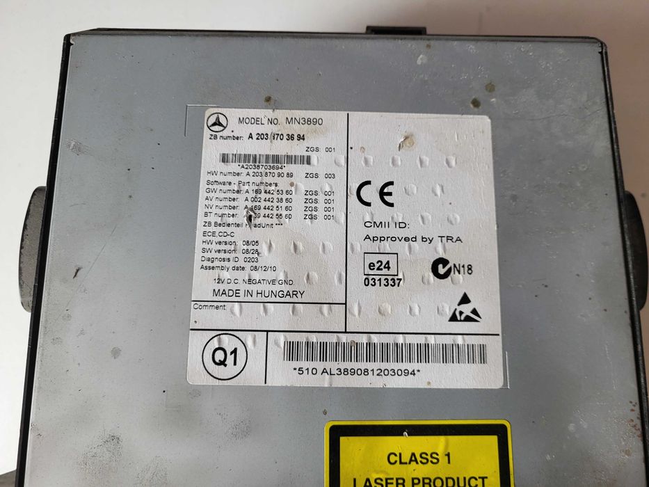 Radio CD Mercedes CLC CL203