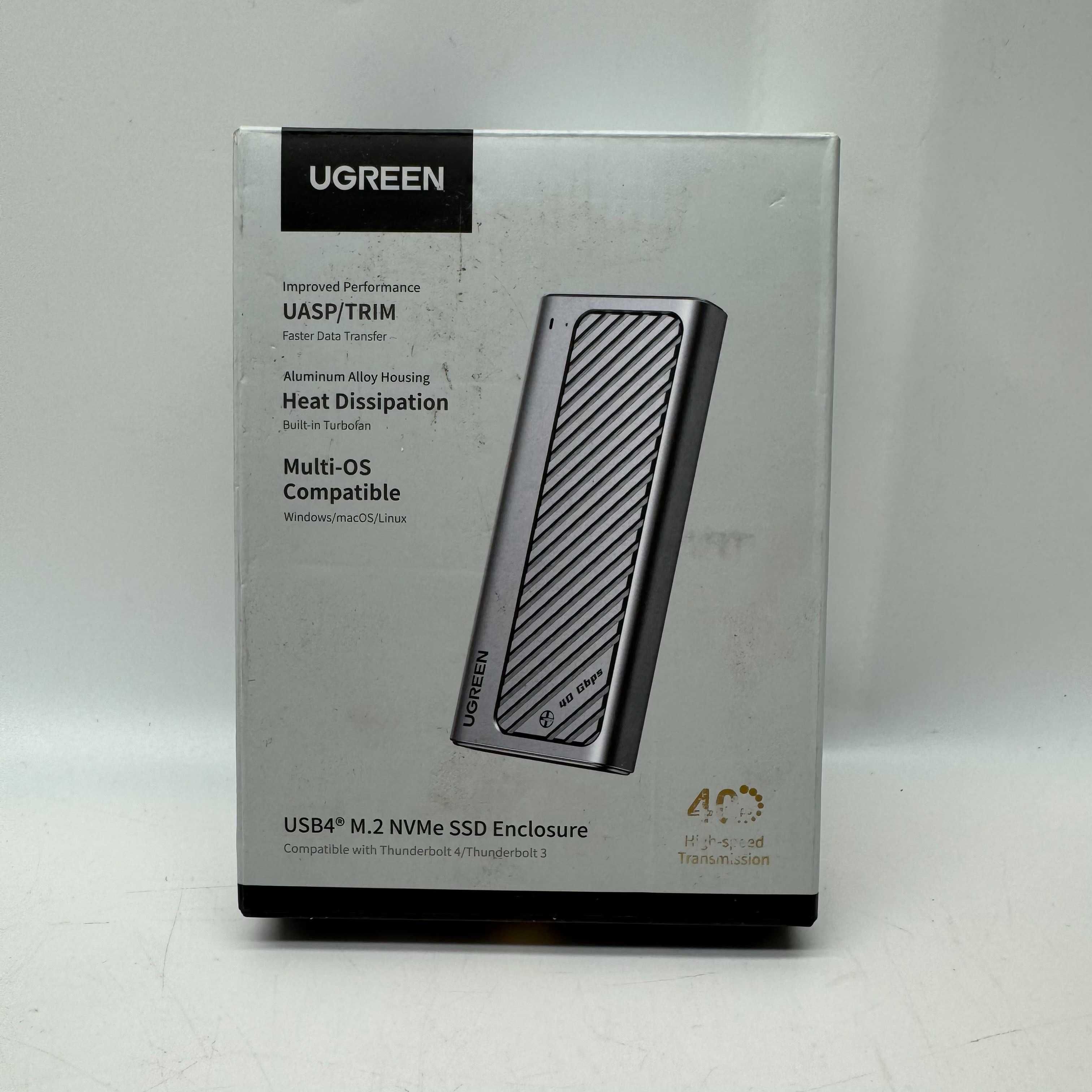 Obudowa dysku 40 Gbps M2 SSD, NVMe Adapter obudowy USB C 4.0 UGREEN
