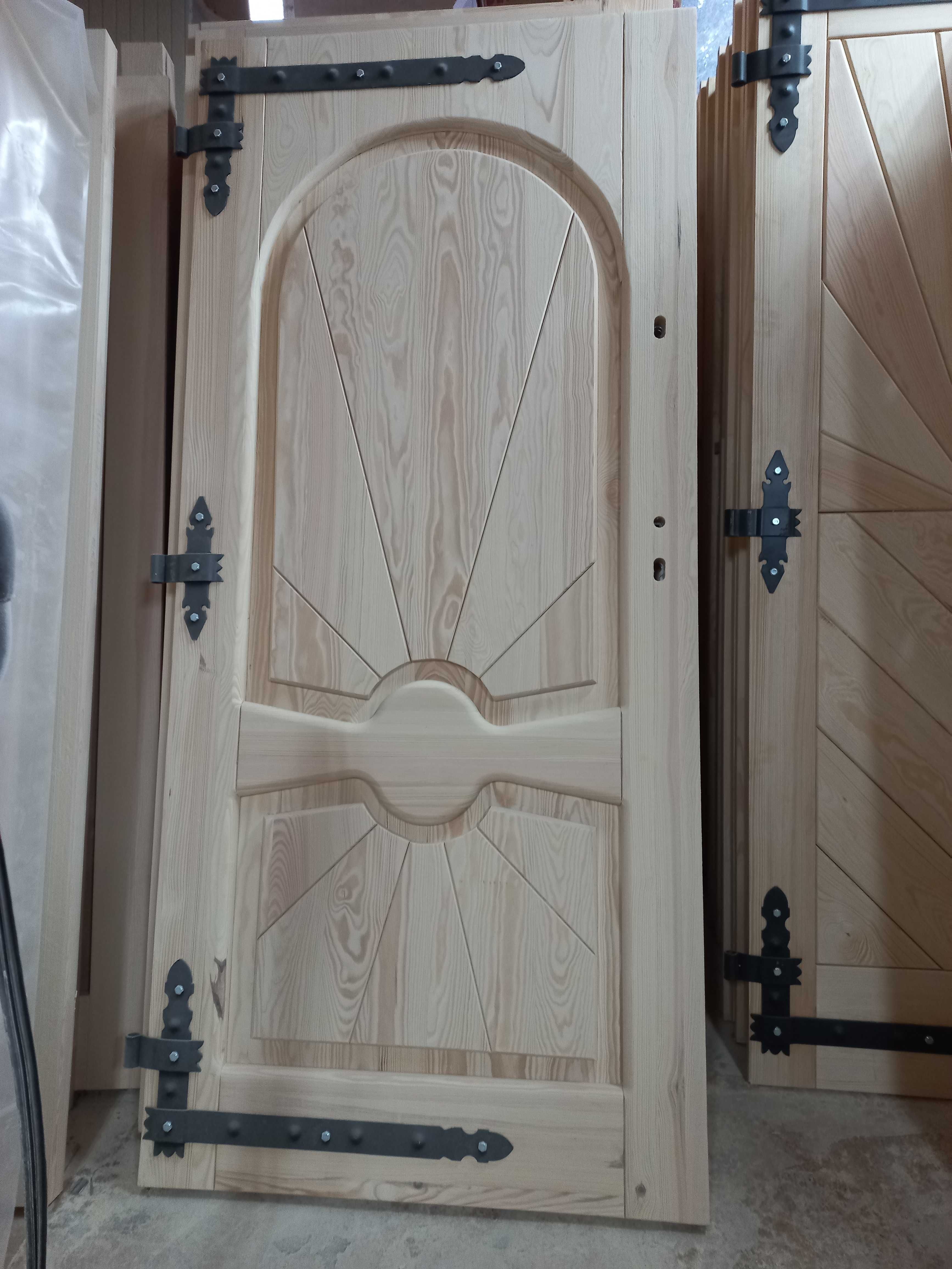 Drzwi drewniane wejściowe Góralskie Zewnętrzne