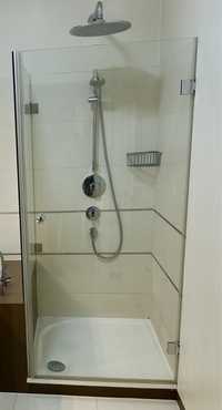 Parawan prysznicowy szklany 90x90 cm