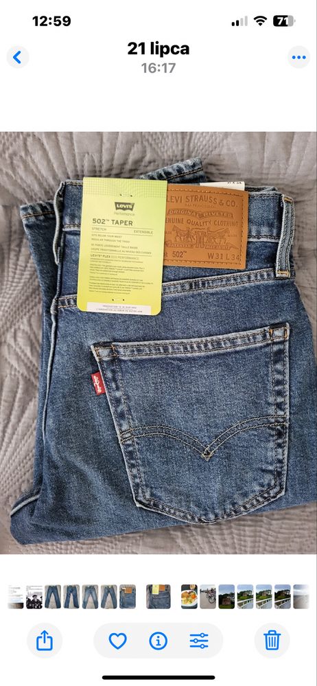 Jeansy Levi’s 31-34 Nowe