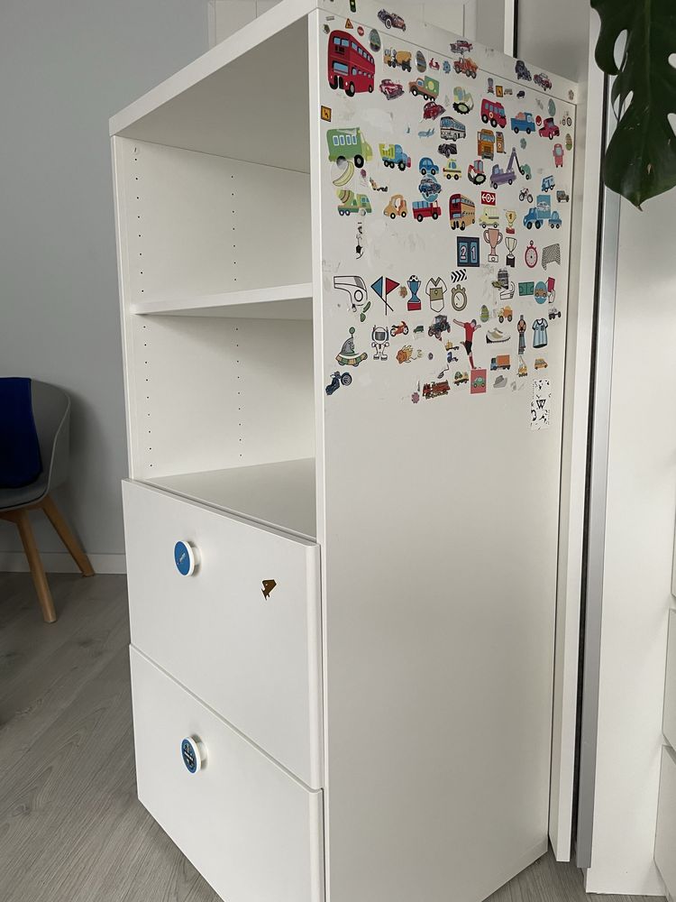 Ikea smastad komoda szafa szafka dziecięca biała niebieska