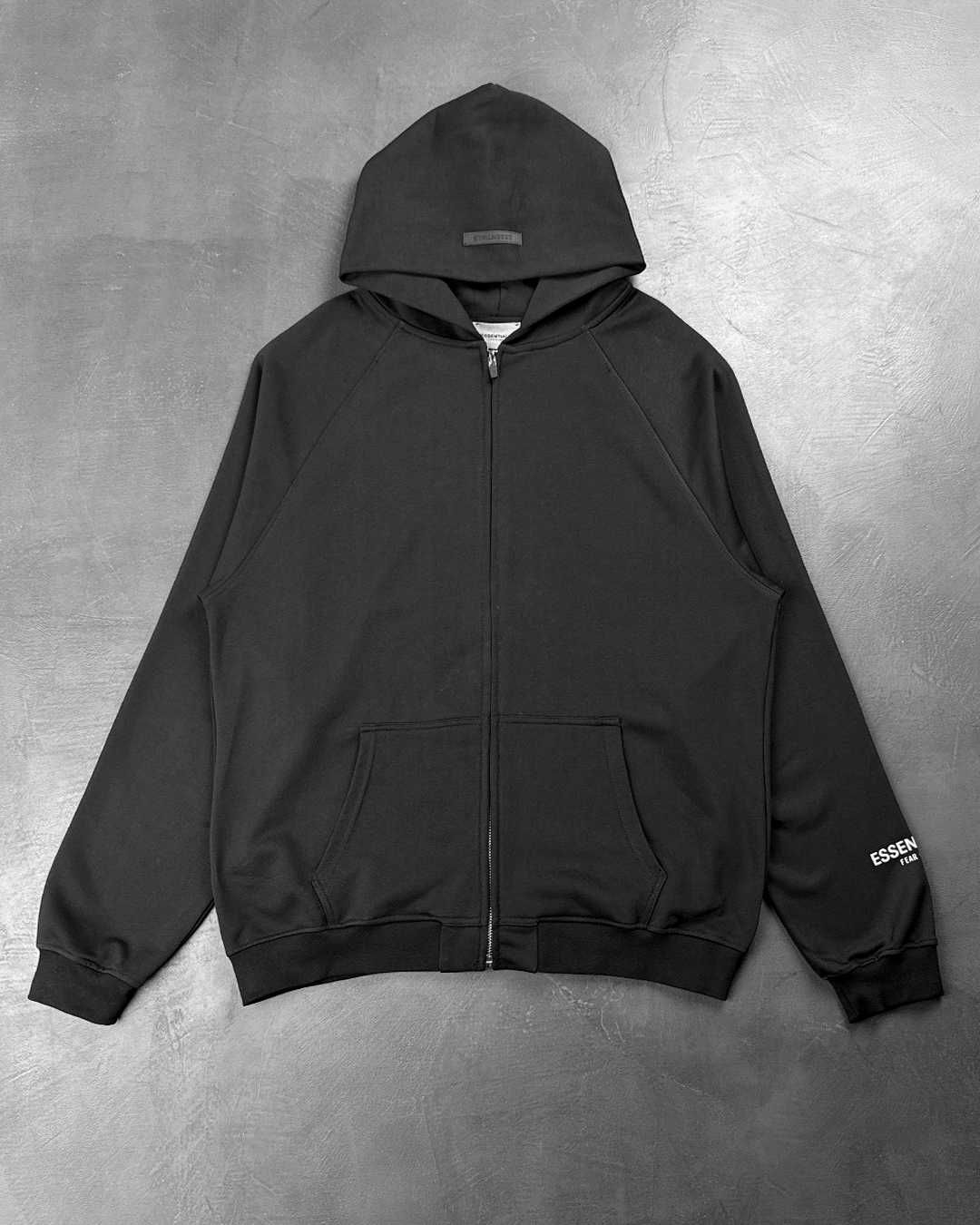 Худі Fear Of God Essentials Raglan Full Zip Hoody Black