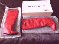 Сапоги Givenchy, красная натуральная кожа, 37 размер