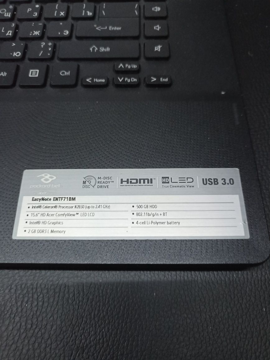 Ноутбук Packard Bell Z5WGM