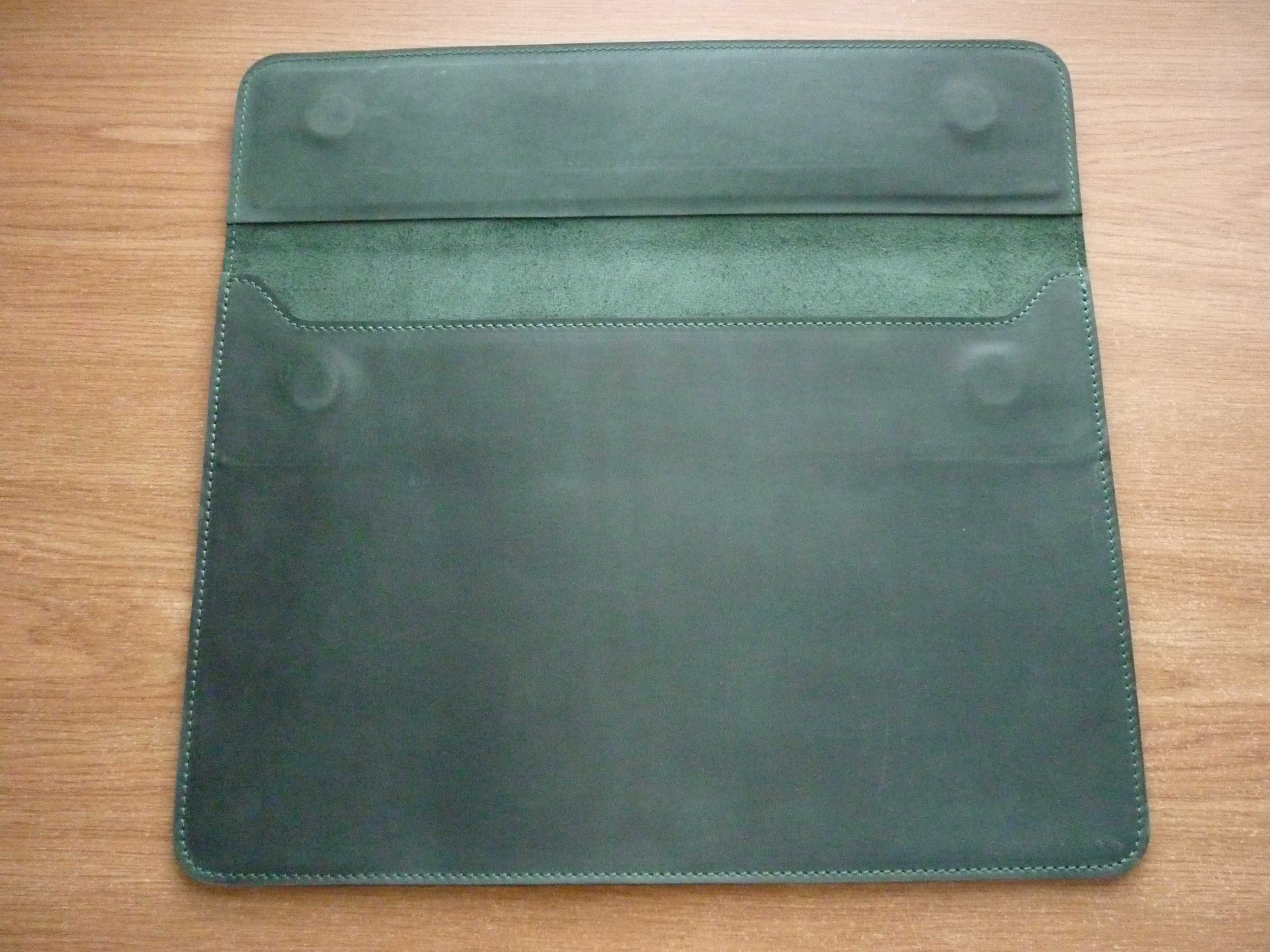 Чехол из кожи для ноутбука MacBook Pro 13, AIR, темно зеленый