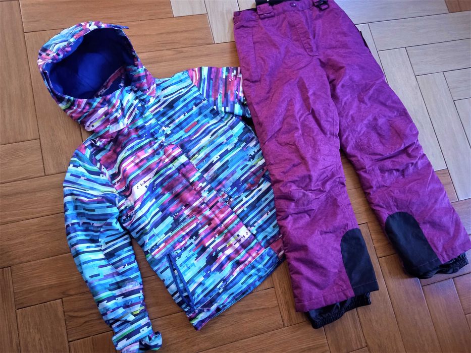 Kombinezon narciarski kurtka Wed'ze spodnie CRIVIT 152/158cm