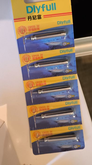 10 Pilhas CR 435 para LED's pesca