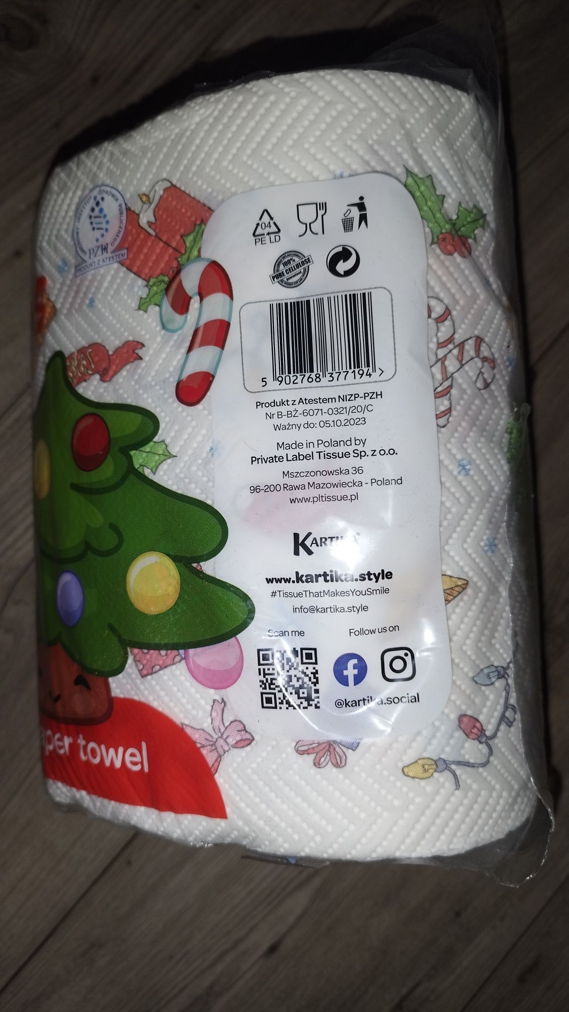 Ręcznik papierowy świąteczny Kartika Mikołaj * ręcznik dla dzieci