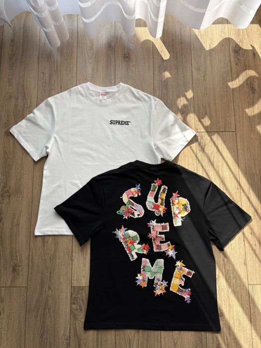 Supreme Patchwork Tee (Black / White) (Koszulka)