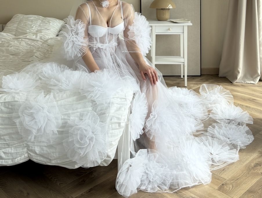 Накидка для ранку нареченої (халатик)