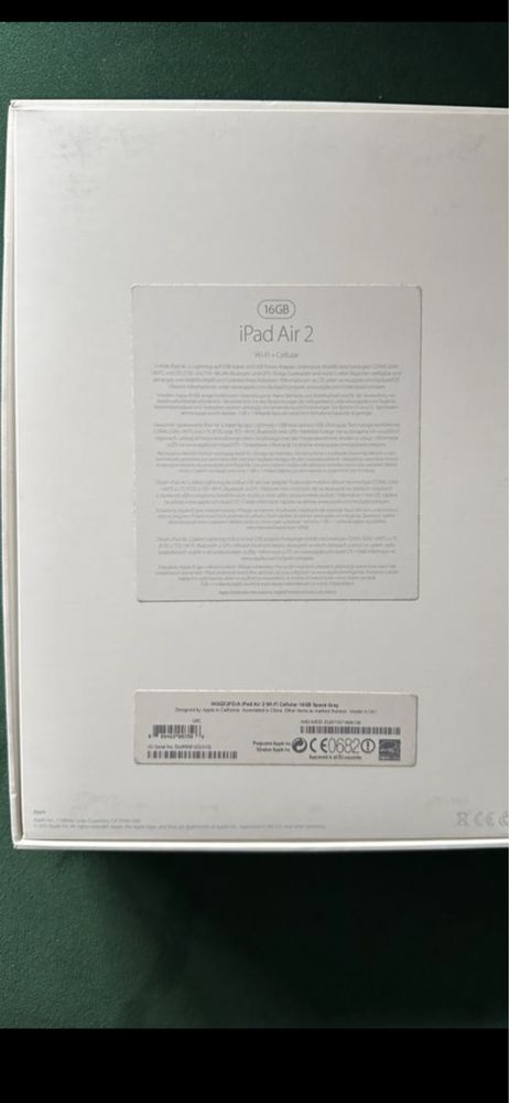 Apple Ipad Air 2  WiFi+Cellular 16GB,w kolorze space gray