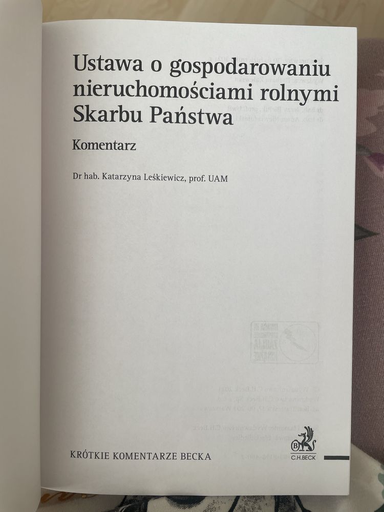 Komentarz ustawa o gospodarowaniu nieruchomościami rolnymi SP